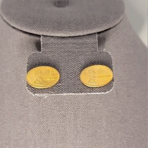 Elongated Penny Earrings